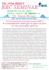 第155回BRCセミナーのお知らせ 第155回BRCセミナーのお知らせ